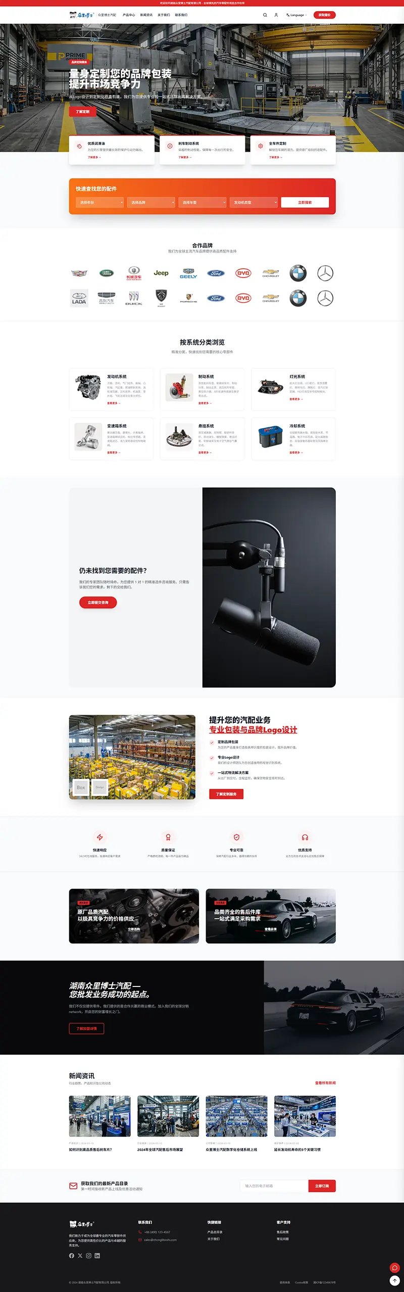 🌐 众里博士汽配—专业汽配外贸数字化展示与获客平台