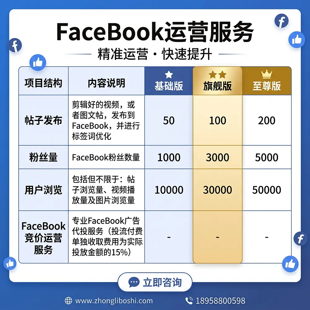 FaceBook运营服务