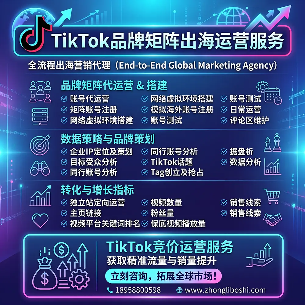 TikTok品牌矩阵出海运营服务